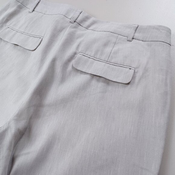RW&CO. Taupe Linen Blend Modern Flare Suit Pants - Picture 6 of 16